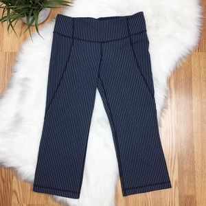 Lululemon Striped Gather & Crow Crops Size 8